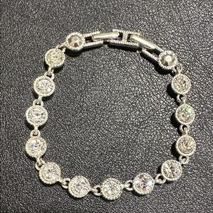 Avon Silver Tone Crystal Vintage Bracelet